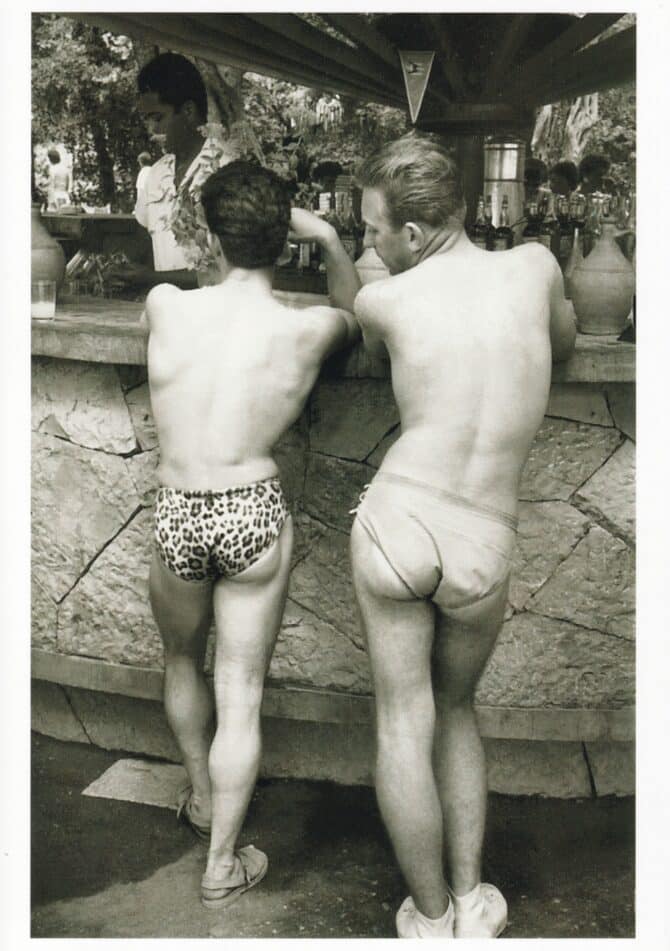 Men in Briefs Funny Black & White Photography Postcard
