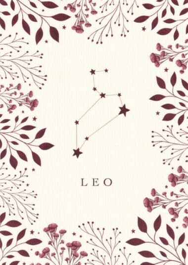 Leo Astrological Sign Constellation Postcard