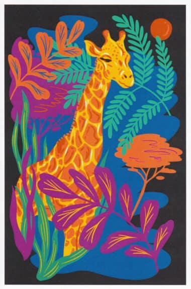 Giraffe Jungle Fauna Postcard by Lantern Press