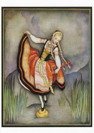 The Girl Who Trod on a Loaf Hans Christian Andersen Stories Fairy Tale Illustration Postcard