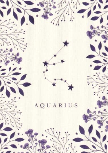 Aquarius Astrological Sign Constellation Postcard
