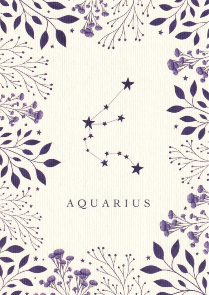 Aquarius Astrological Sign Constellation Postcard