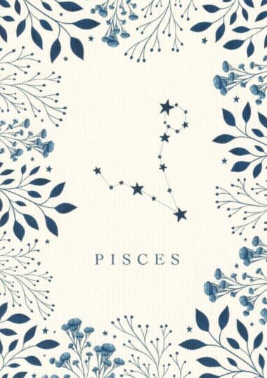 Pisces Astrological Sign Constellation Postcard