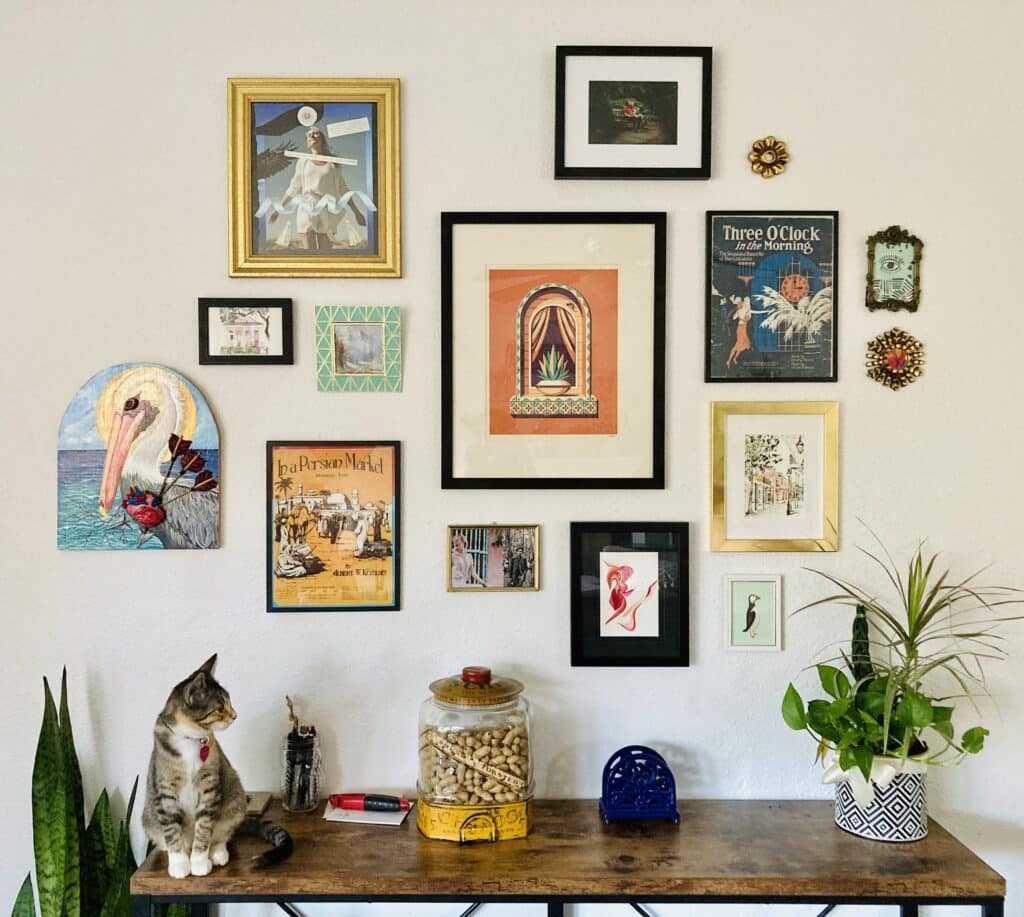 Postcard gallery wall inspiration