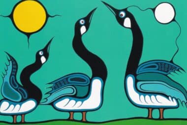 Ojibway Loon Native American Art Postcard
